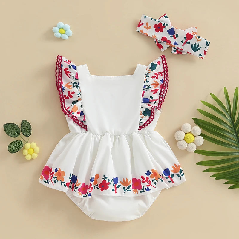 Pudcoco Baby Girl Romper Set