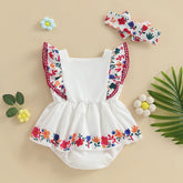 Pudcoco Baby Girl Romper Set