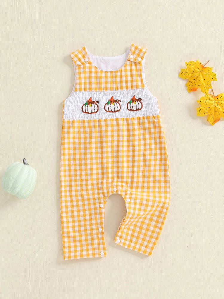 Infant Baby Girl Plaid Romper