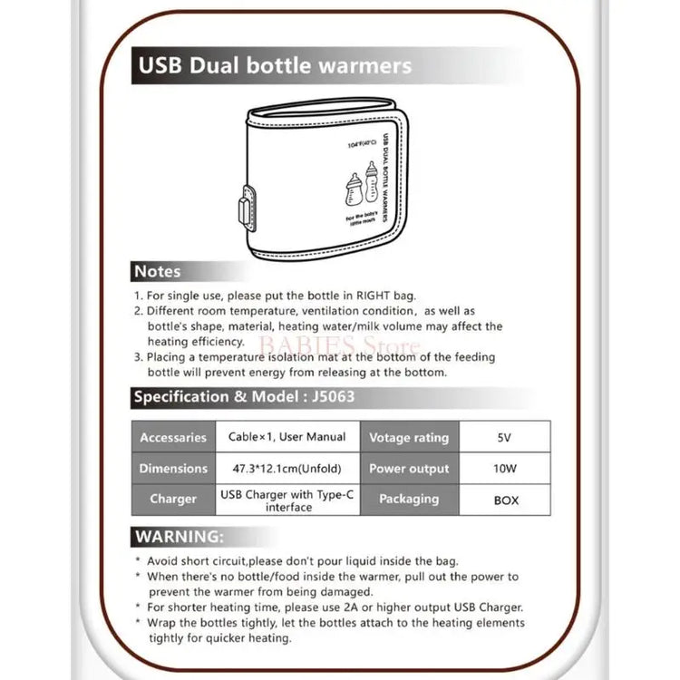 Baby Bottle USB Warmer