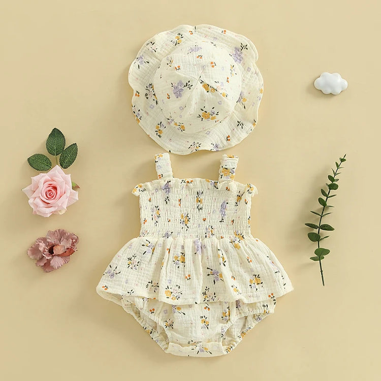 Pudcoco Baby Girl Romper Set