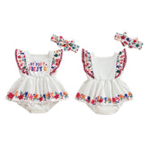 Pudcoco Baby Girl Romper Set
