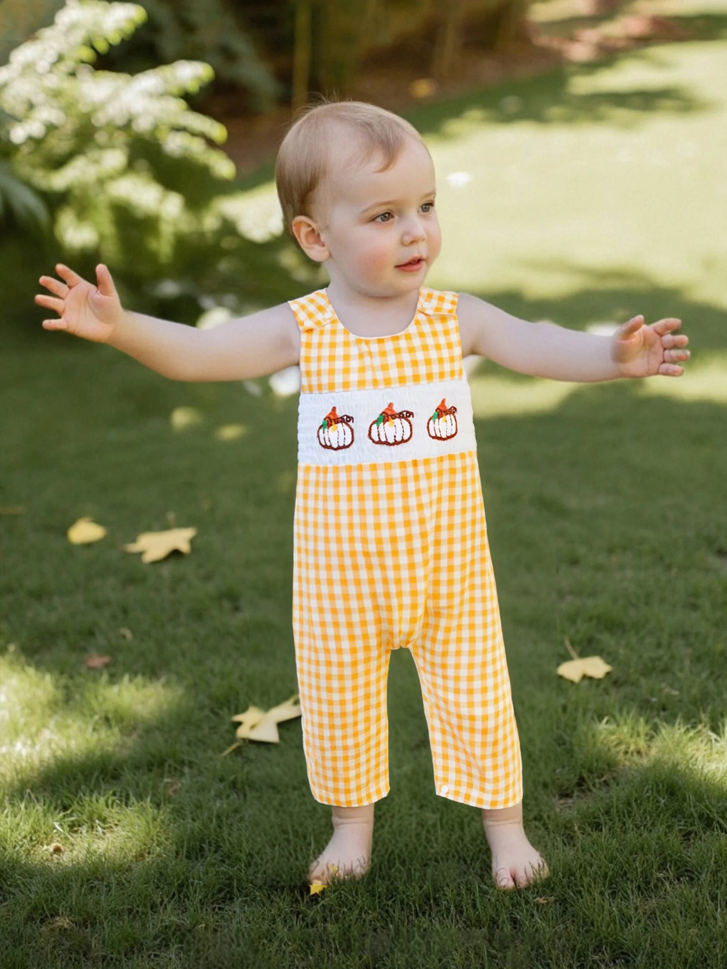 Infant Baby Girl Plaid Romper