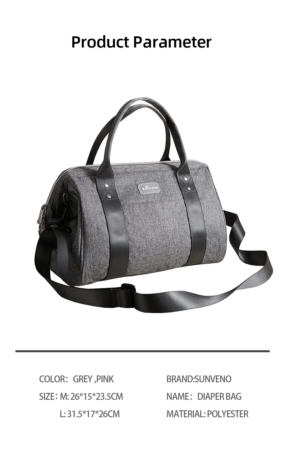 Sunveno Crossbody Diaper Bag