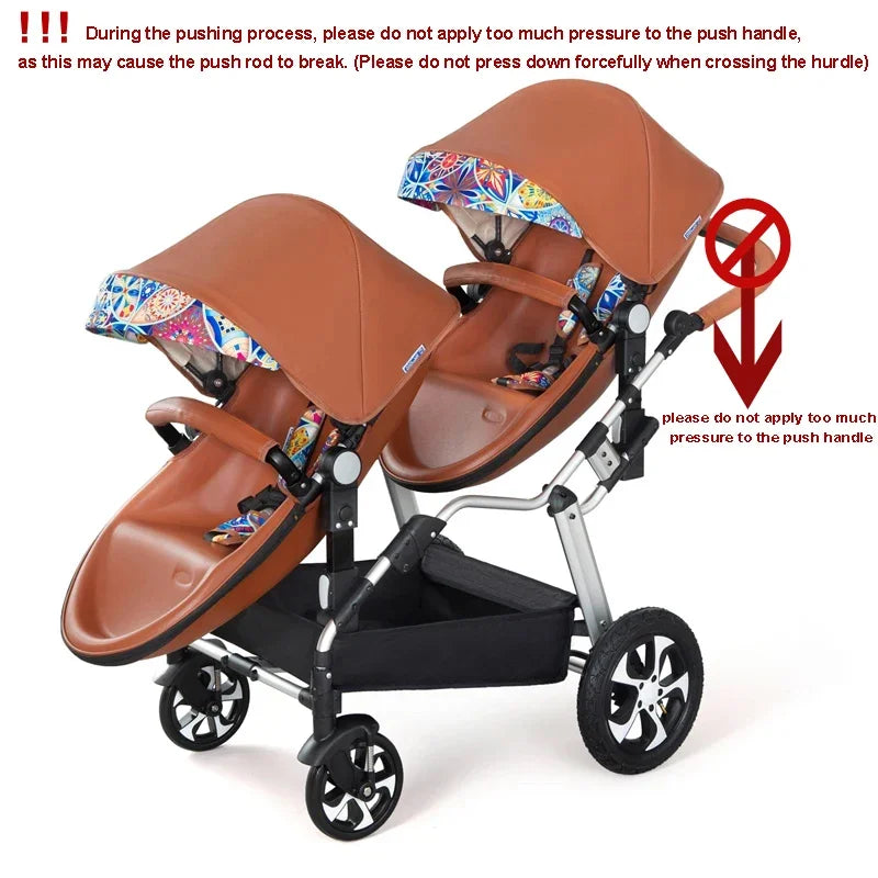 2-in-1 Twin Baby Stroller