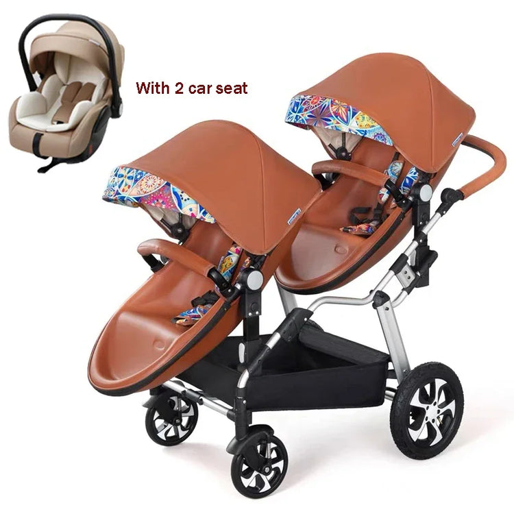 2-in-1 Twin Baby Stroller