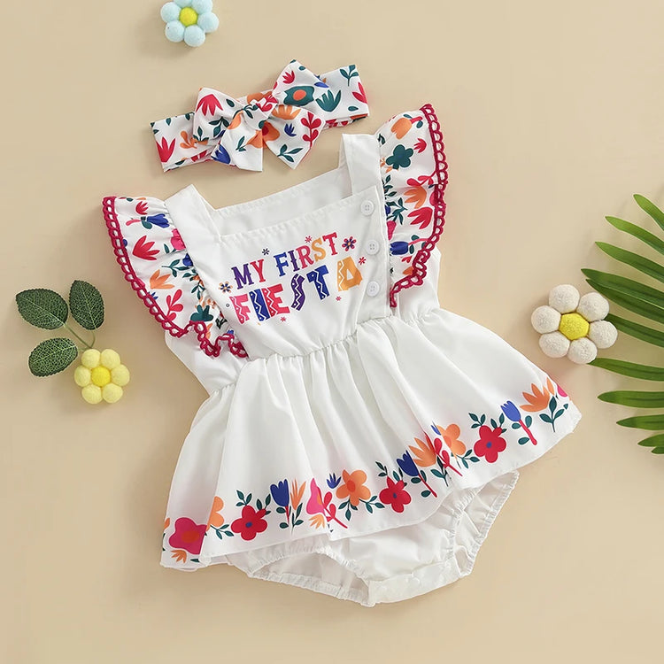 Pudcoco Baby Girl Romper Set