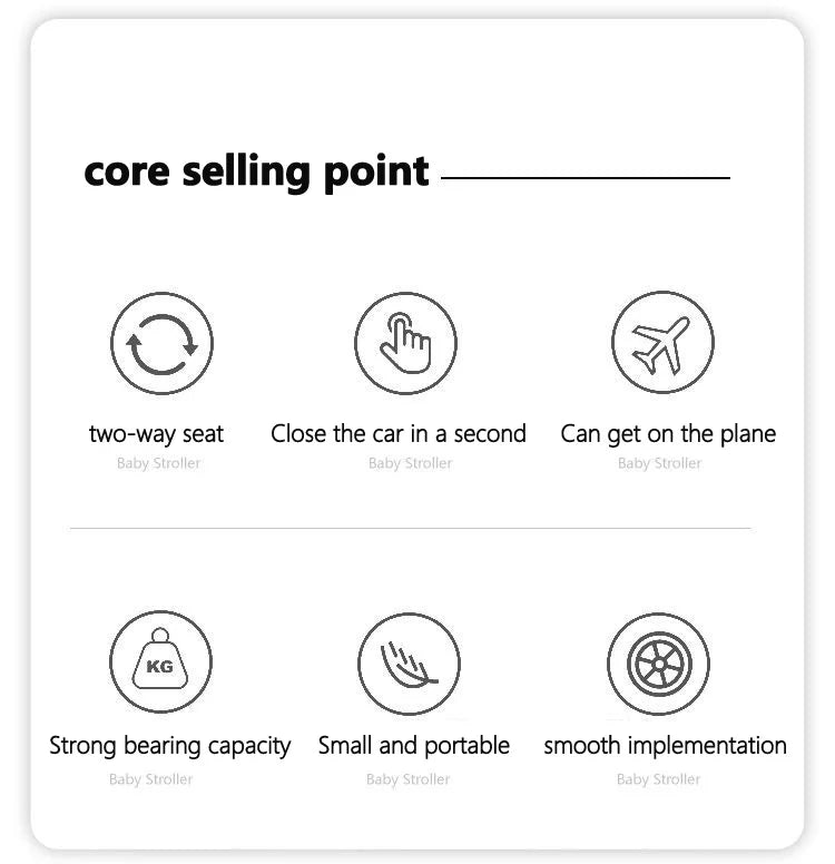 Light Foldable Baby Stroller