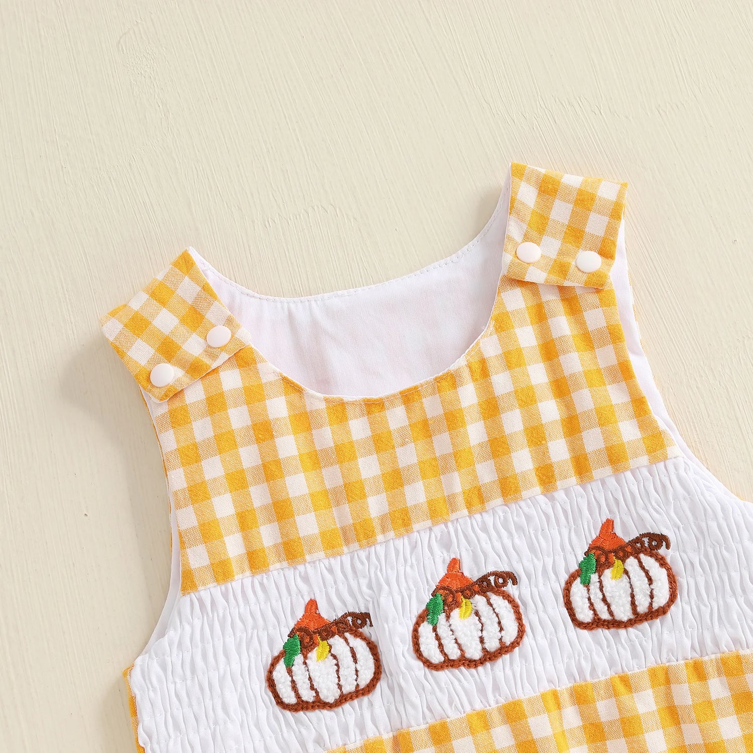 Infant Baby Girl Plaid Romper