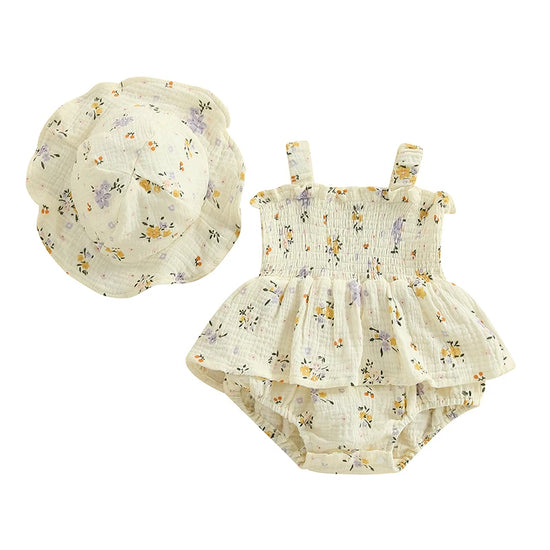 Pudcoco Baby Girl Romper Set