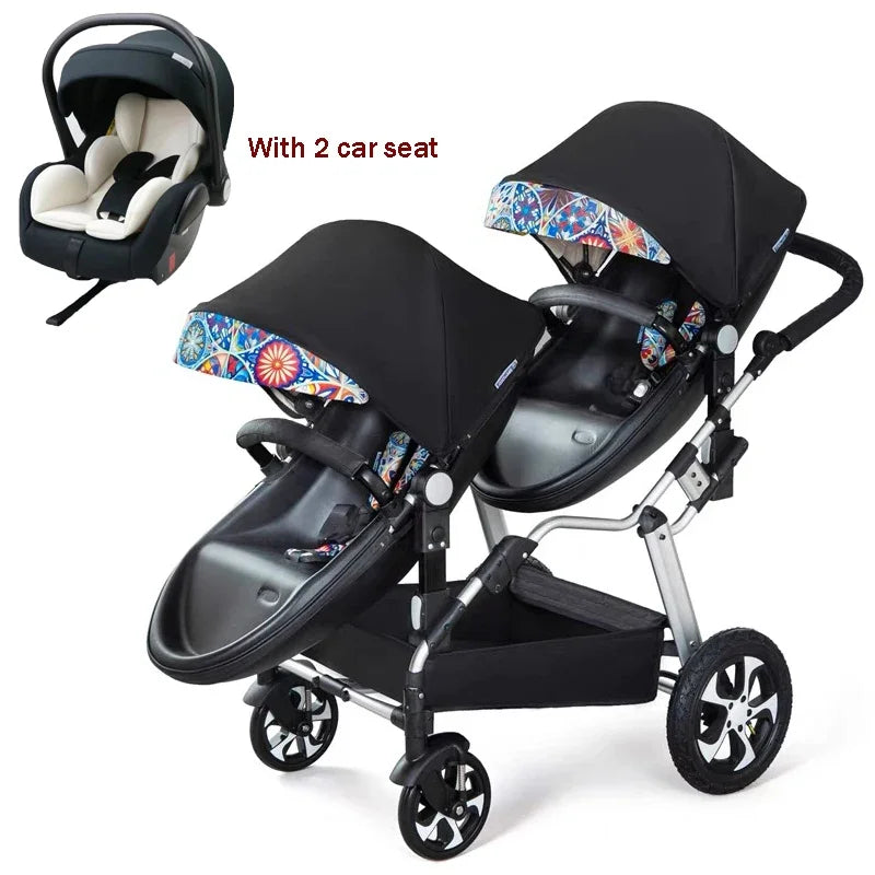 2-in-1 Twin Baby Stroller