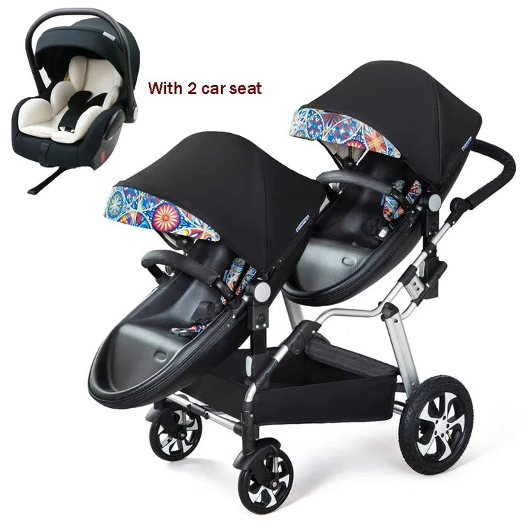2-in-1 Twin Baby Stroller