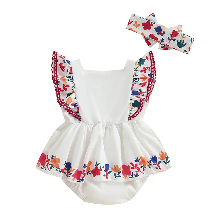 Pudcoco Baby Girl Romper Set