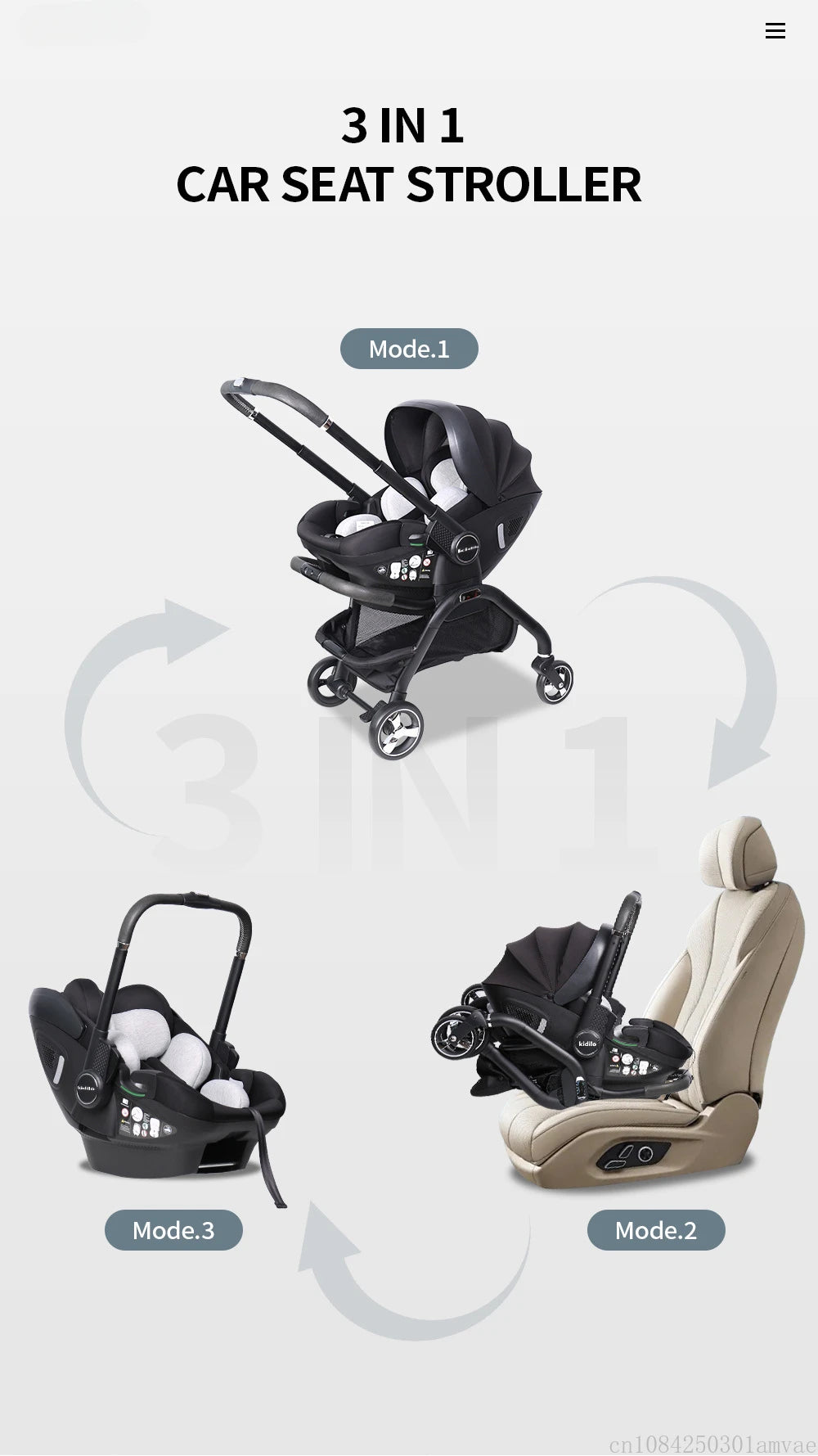 3-in-1 Baby Stroller