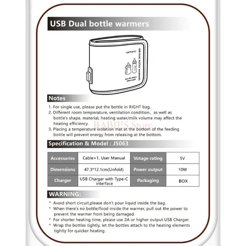 Baby Bottle USB Warmer