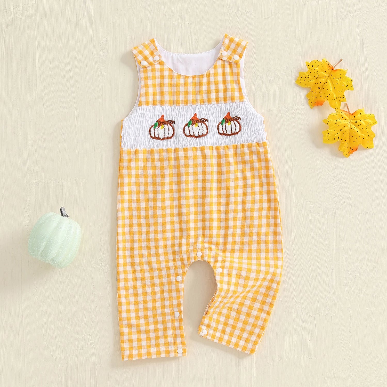 Infant Baby Girl Plaid Romper