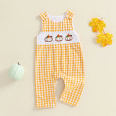 Infant Baby Girl Plaid Romper