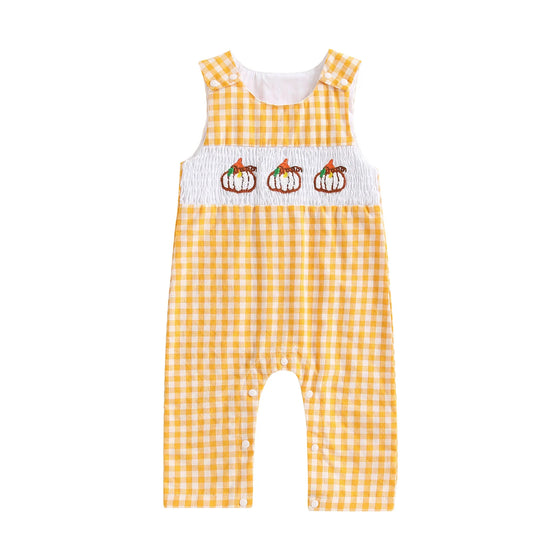 Infant Baby Girl Plaid Romper