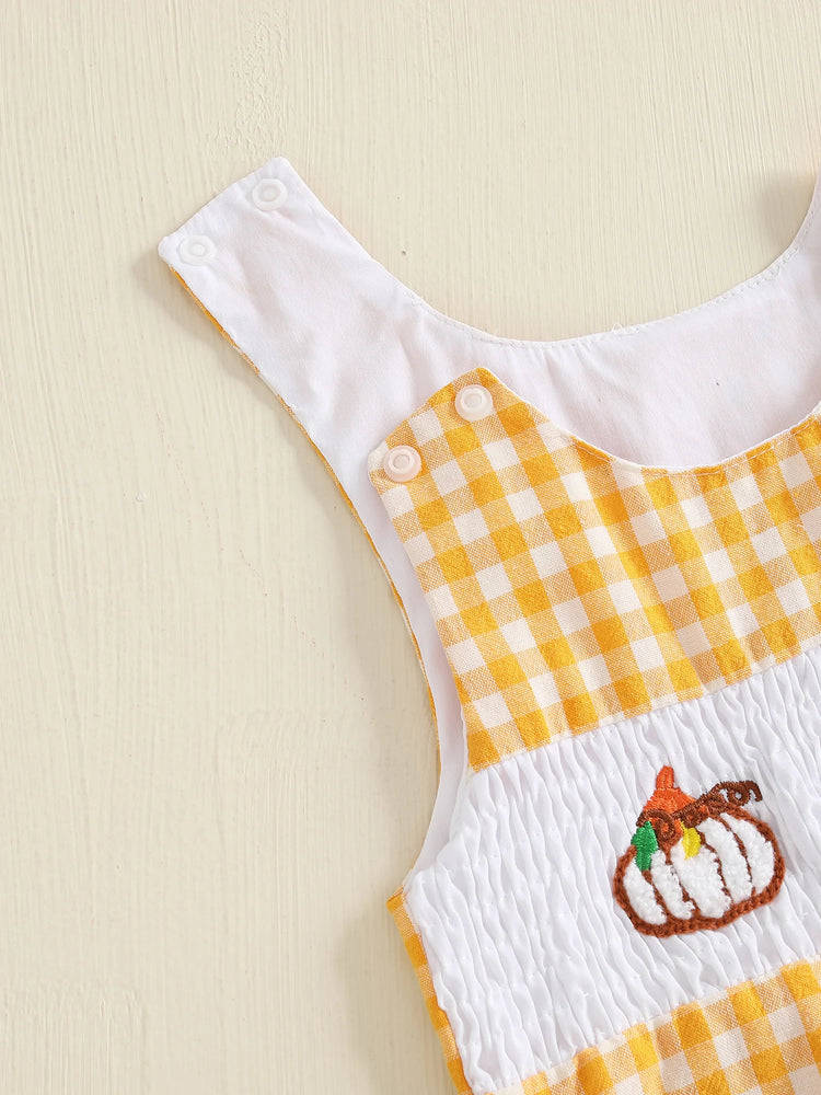 Infant Baby Girl Plaid Romper