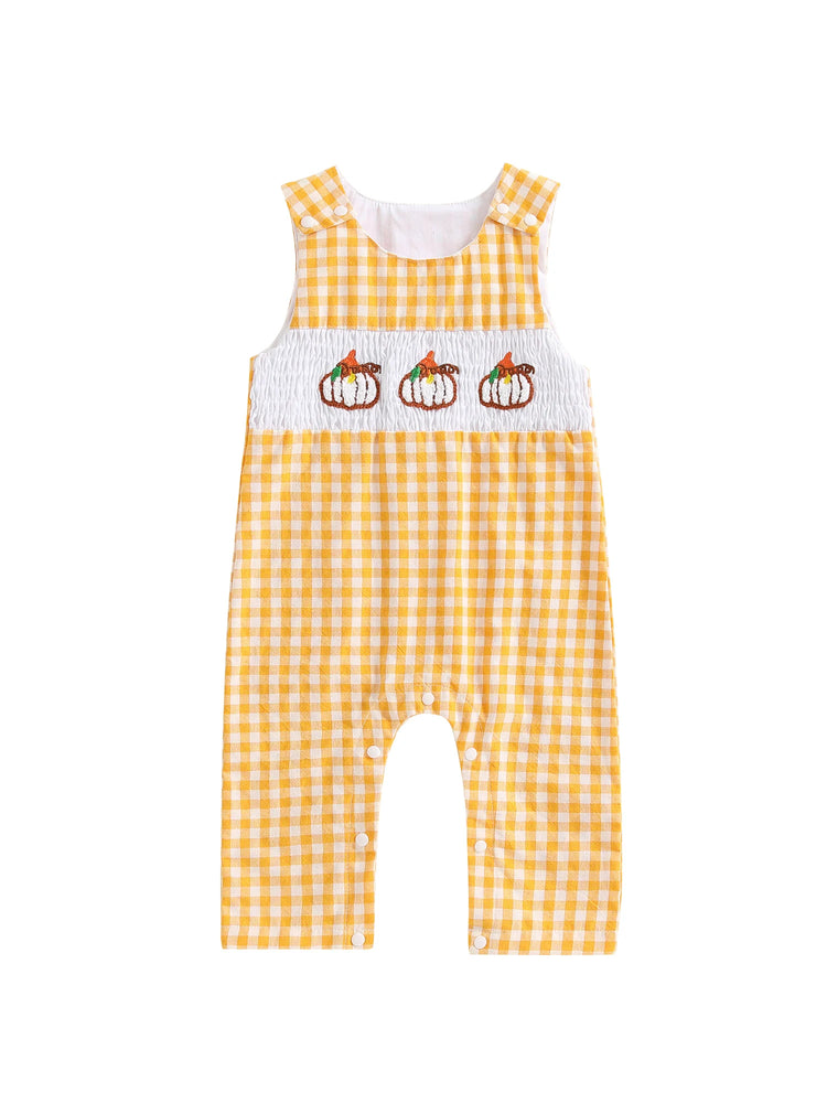 Infant Baby Girl Plaid Romper