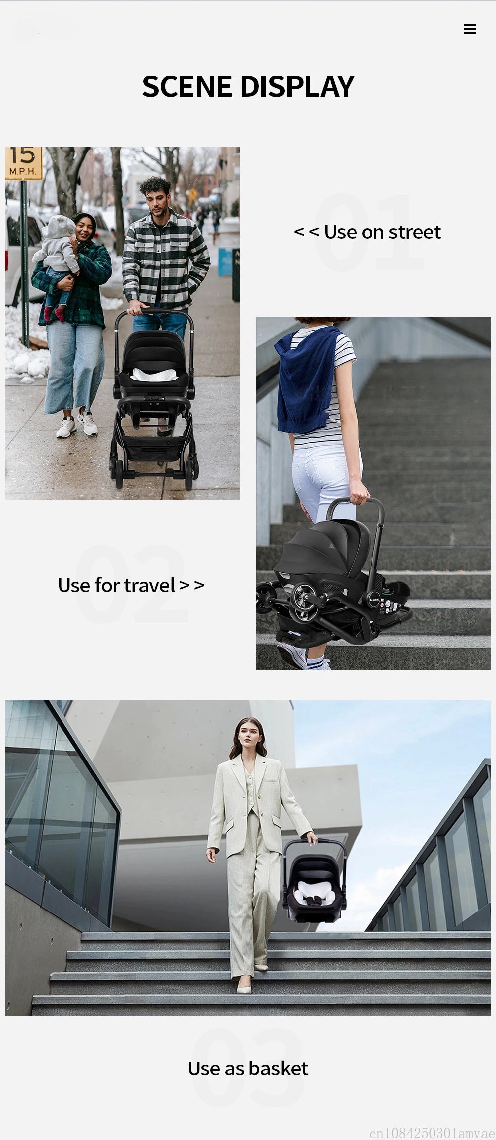 3-in-1 Baby Stroller