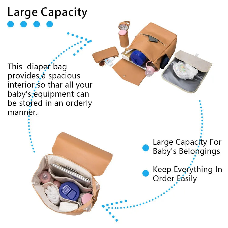 PU Diaper Backpack