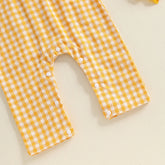 Infant Baby Girl Plaid Romper