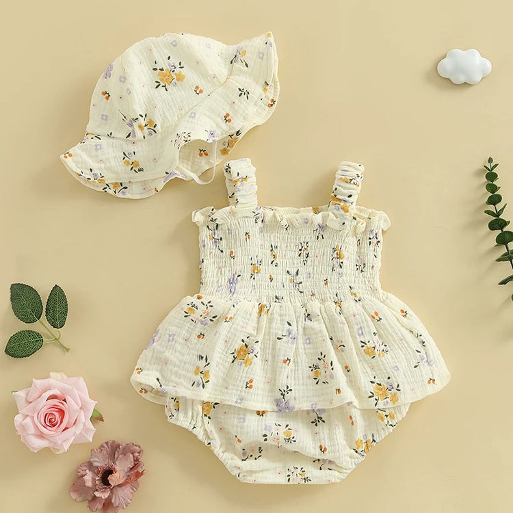 Pudcoco Baby Girl Romper Set