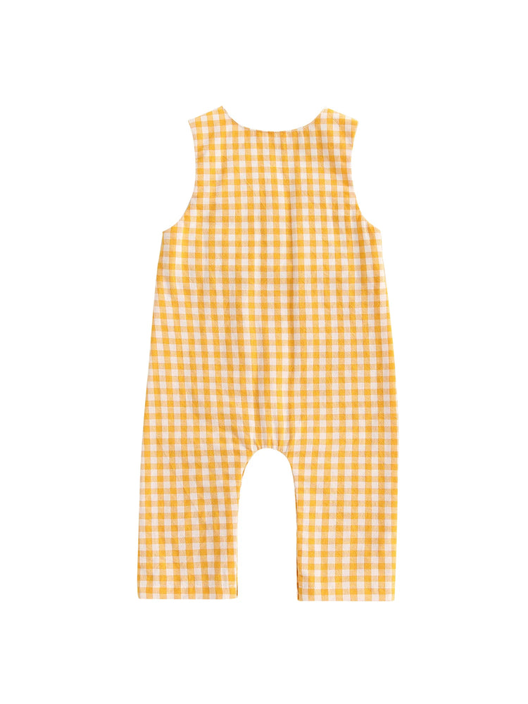 Infant Baby Girl Plaid Romper