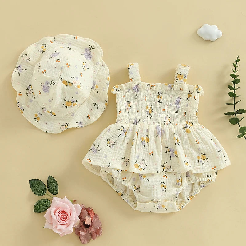 Pudcoco Baby Girl Romper Set