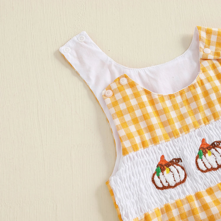 Infant Baby Girl Plaid Romper