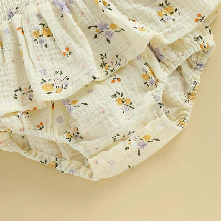 Pudcoco Baby Girl Romper Set