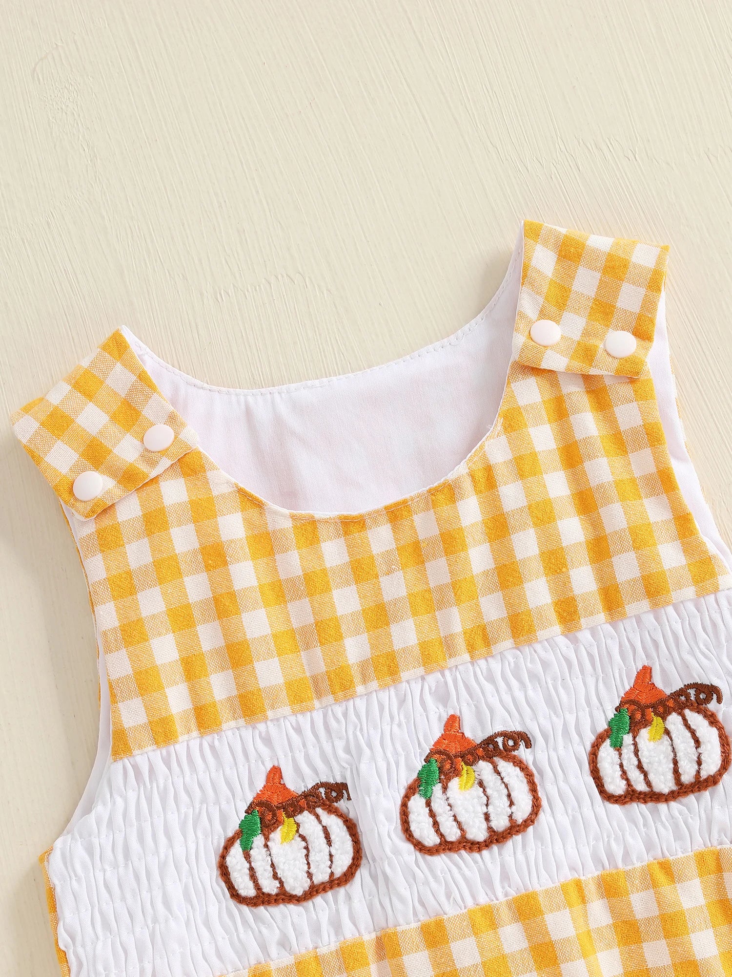 Infant Baby Girl Plaid Romper